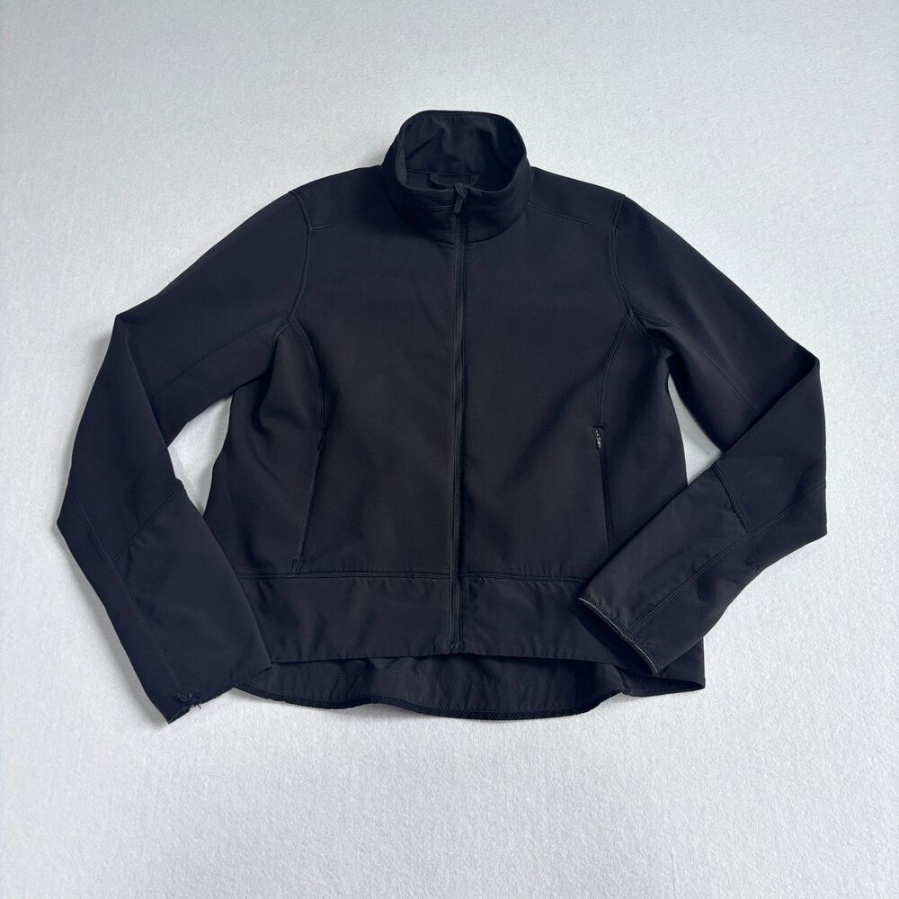Lululemon Cardio Squad Jacket Women's 8 Black Full Zip Run Train Breathable READ